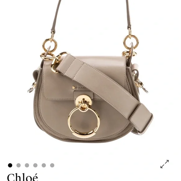 Chloe | Bags | Chloe Beige Crossbody Bag With Gold Accents  display picture 1